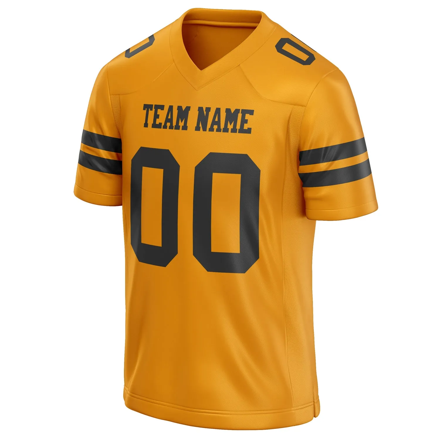 Custom Gold Black Solid Colour Football Jersey sold by Tailorly product image thumbnail 3