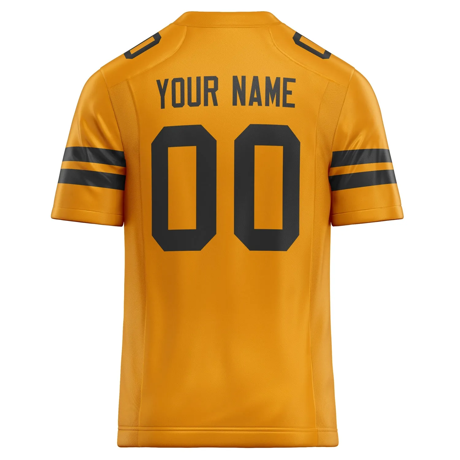 Custom Gold Black Solid Colour Football Jersey sold by Tailorly product image thumbnail 4