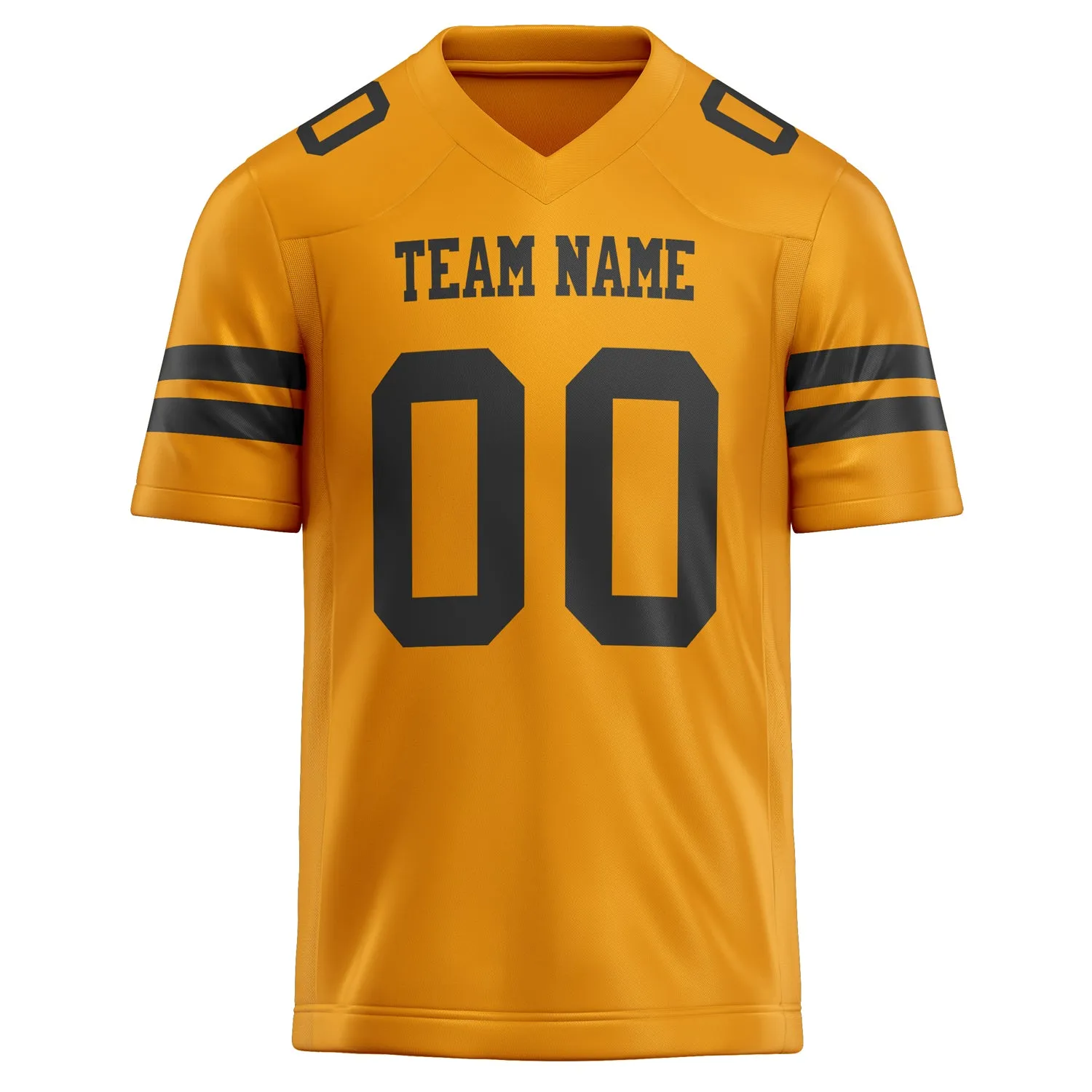 Custom Gold Black Solid Colour Football Jersey sold by Tailorly product image thumbnail 2