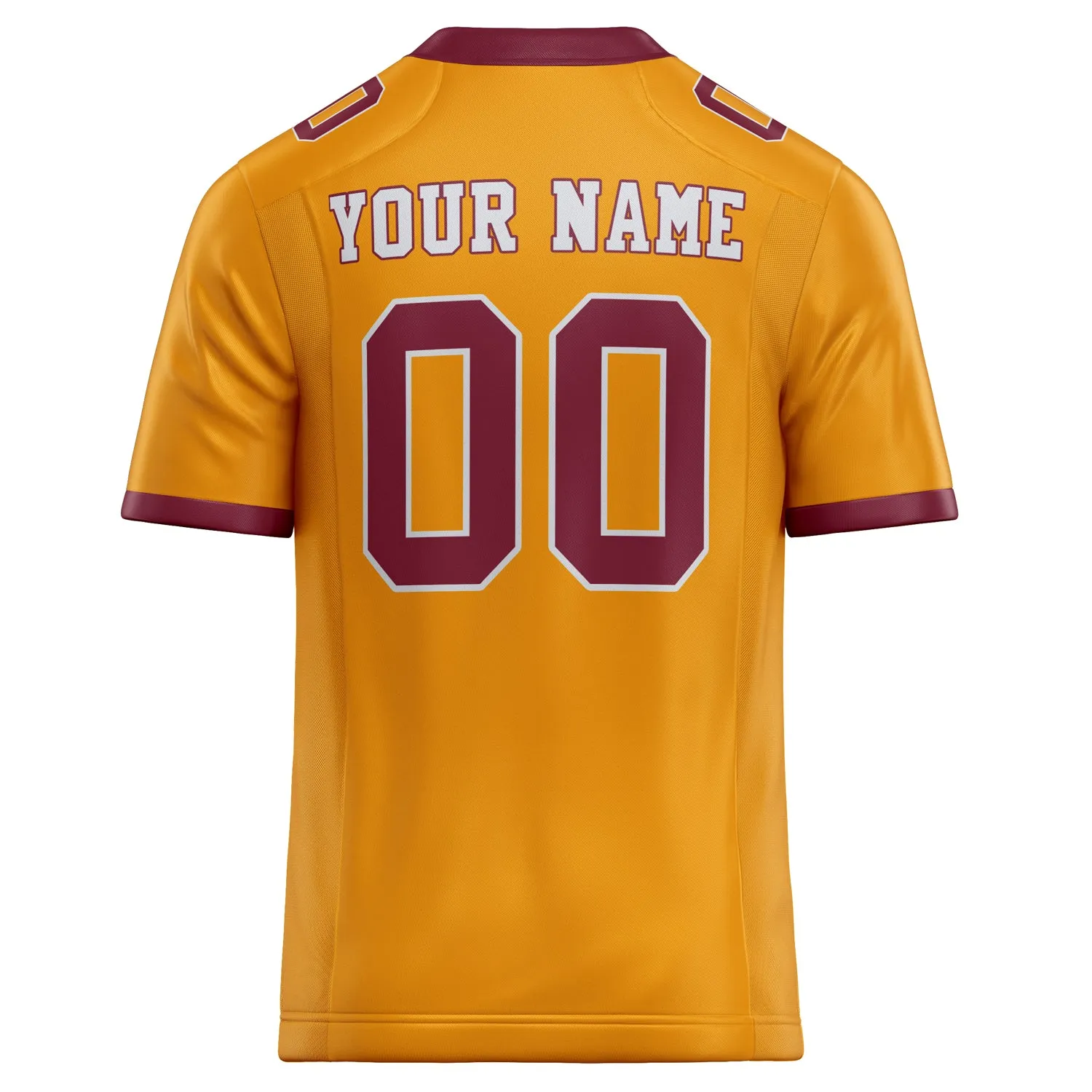 Custom Gold maroon Solid Colour Football Jersey sold by Tailorly product image thumbnail 4