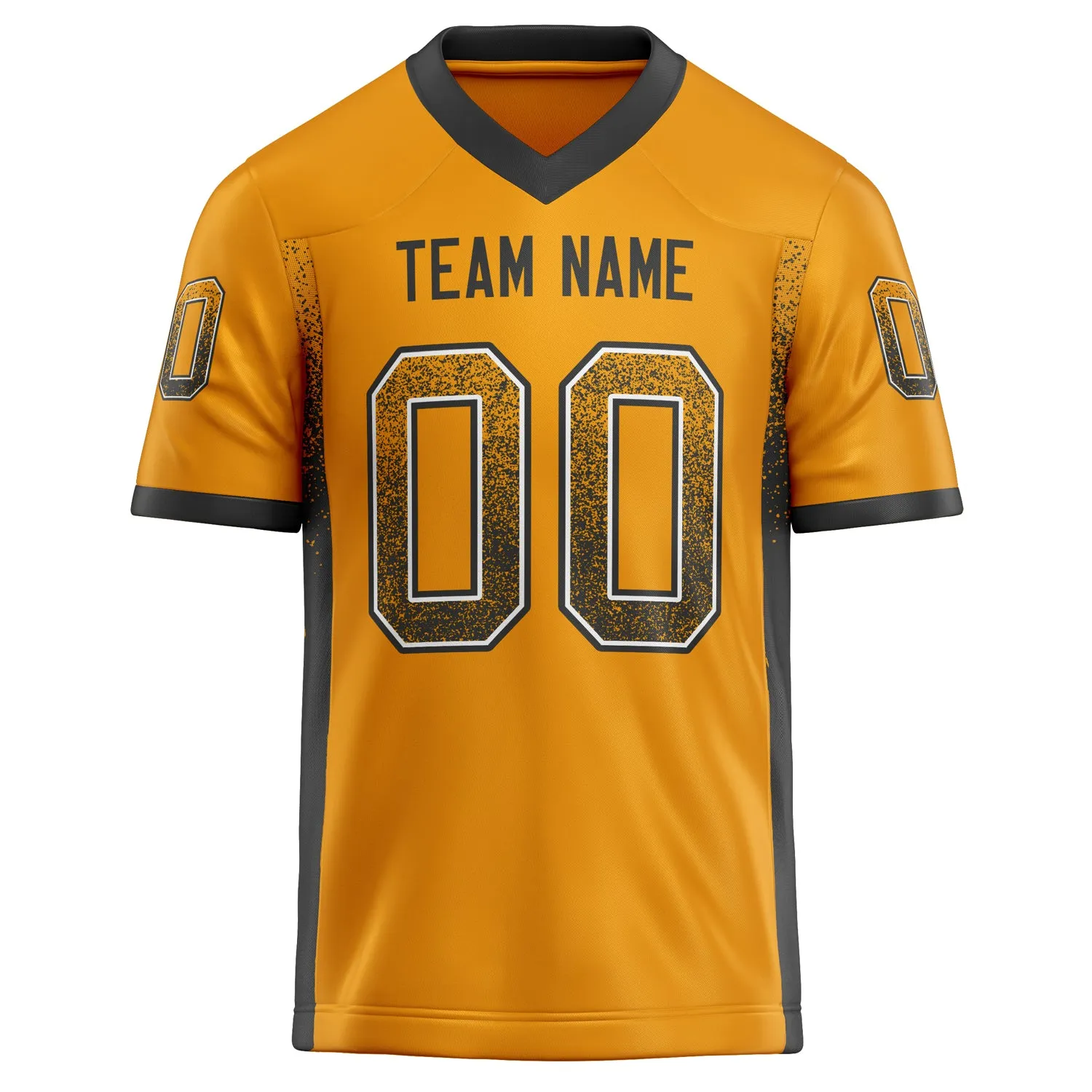 Custom Gold Black Solid Colour Football Jersey sold by Tailorly product image thumbnail 2