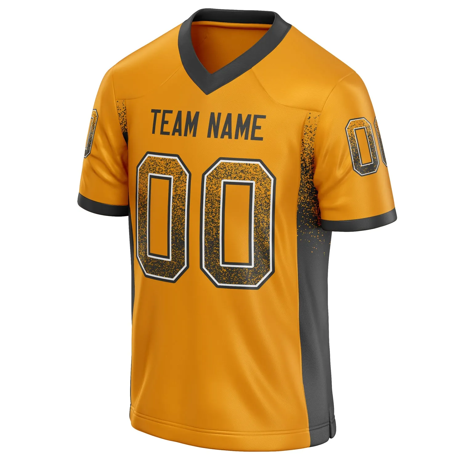 Custom Gold Black Solid Colour Football Jersey sold by Tailorly product image thumbnail 3
