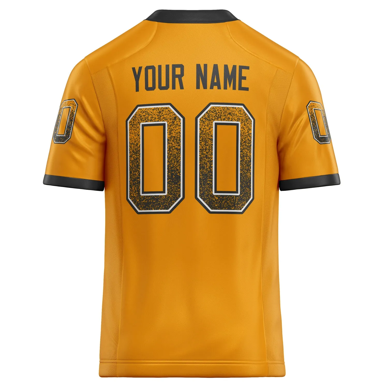 Custom Gold Black Solid Colour Football Jersey sold by Tailorly product image thumbnail 4