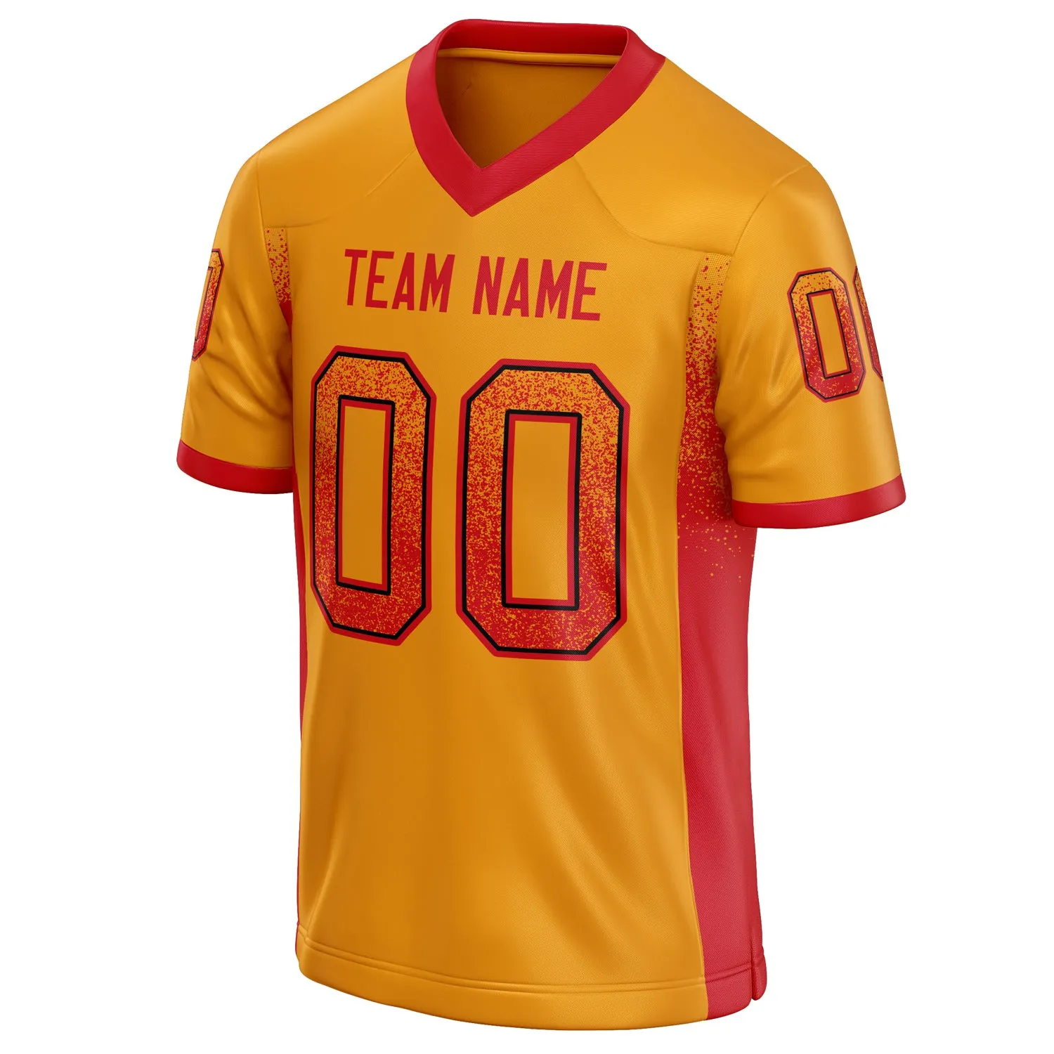Custom Gold red Solid Colour Football Jersey sold by Tailorly product image thumbnail 3