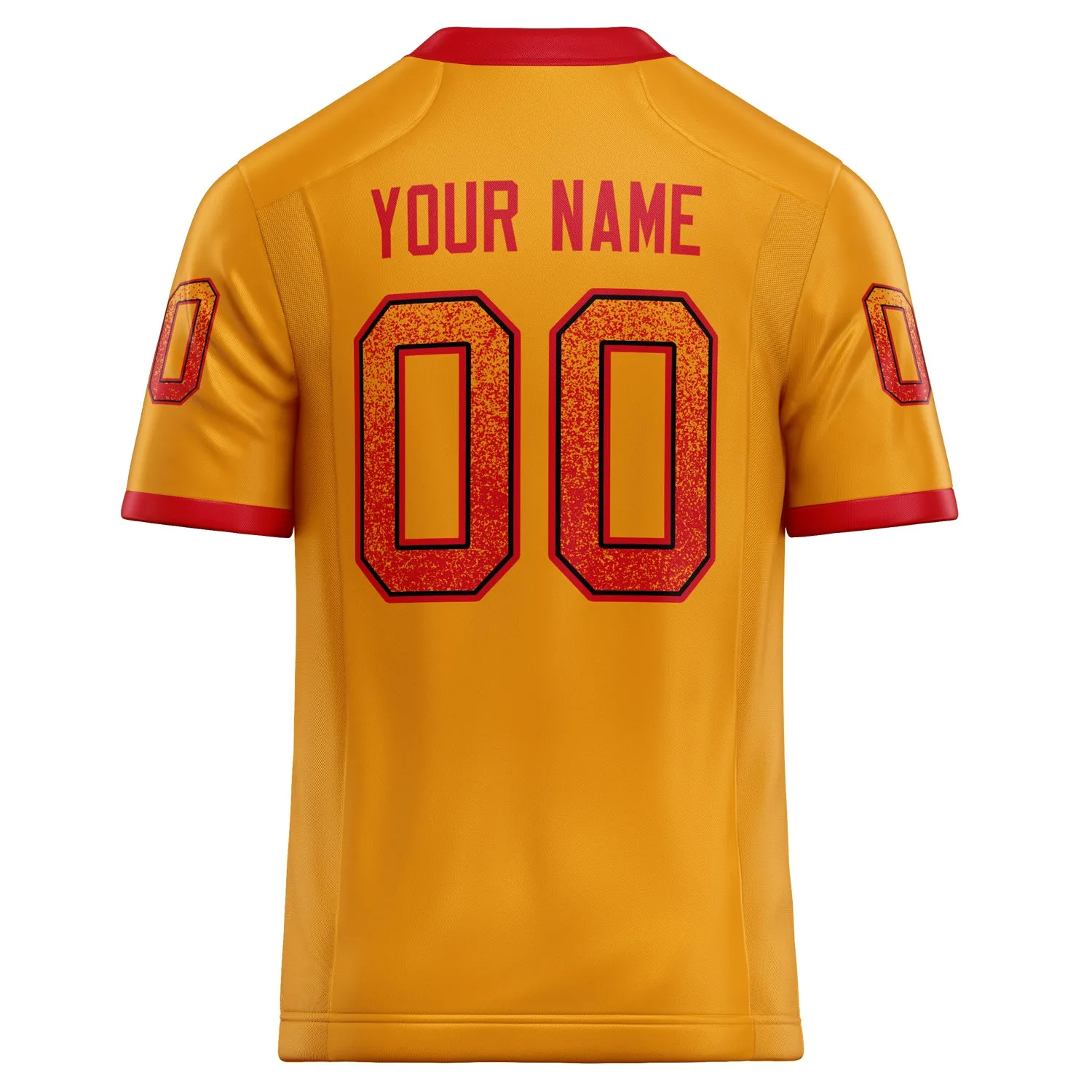 Custom Gold red Solid Colour Football Jersey sold by Tailorly product image thumbnail 4