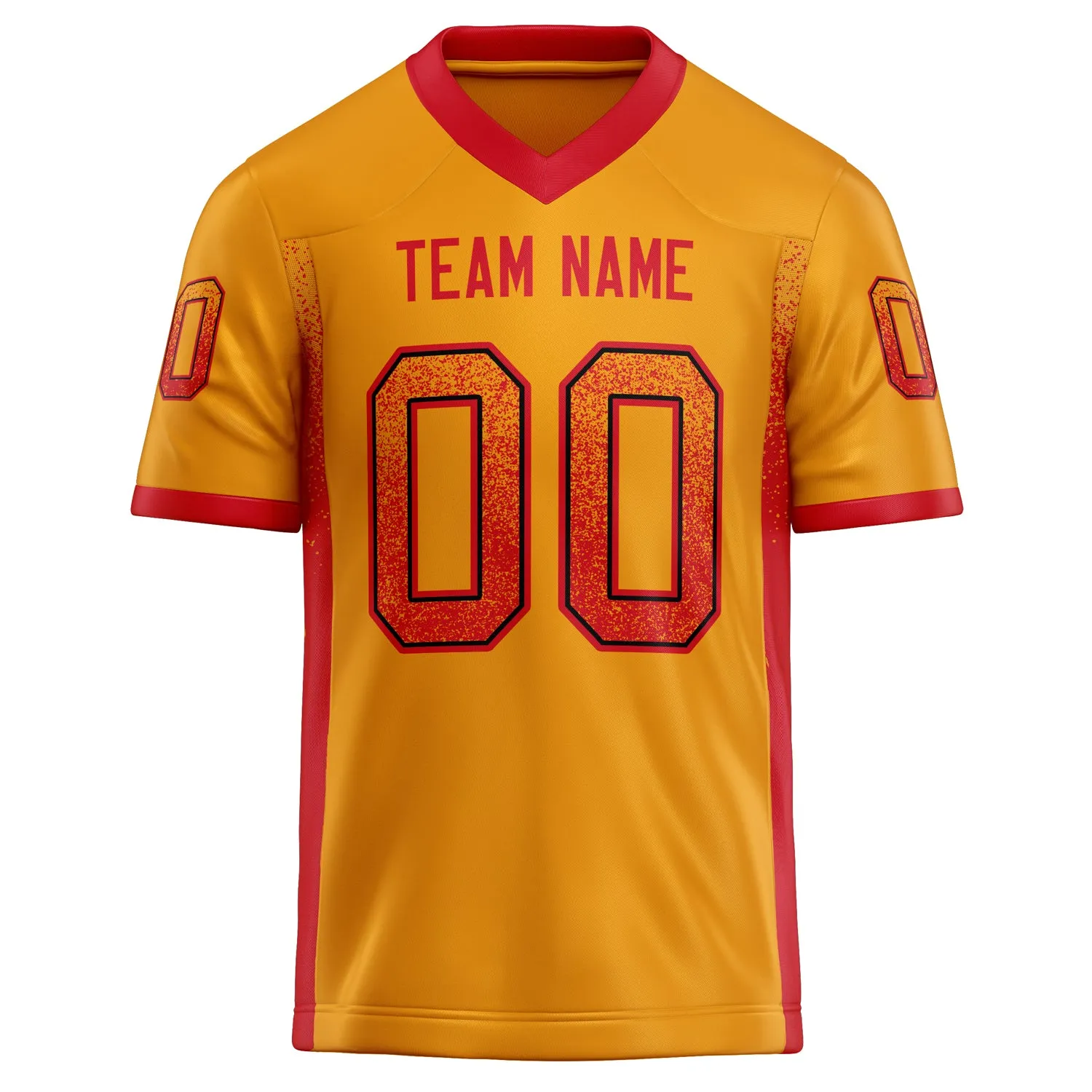 Custom Gold red Solid Colour Football Jersey sold by Tailorly product image thumbnail 2