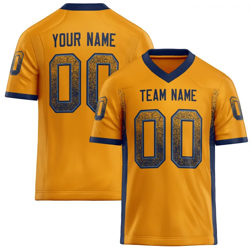 Custom Gold navy Solid Colour Football Jersey sold by Tailorly