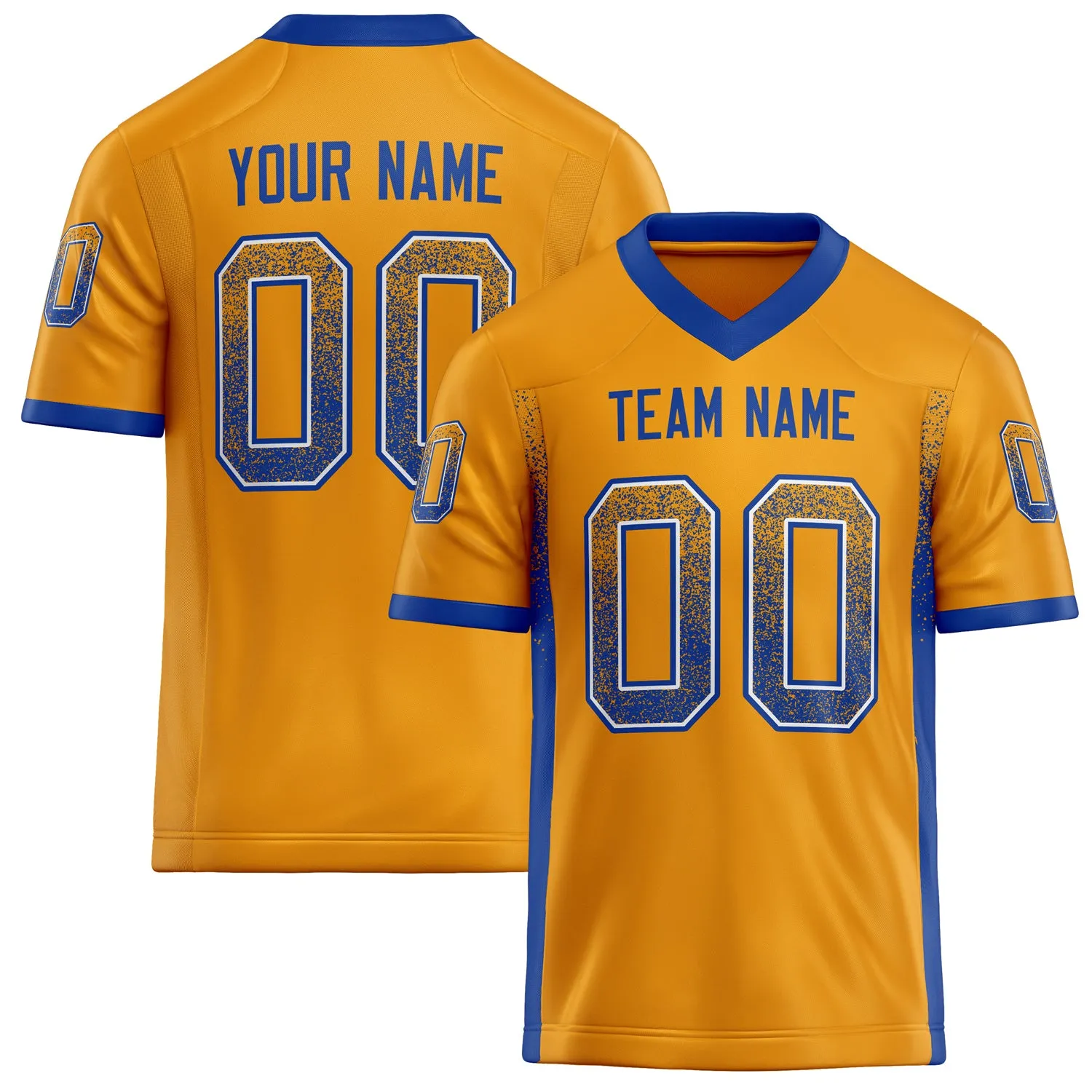 Custom Gold royal Solid Colour Football Jersey sold by Tailorly