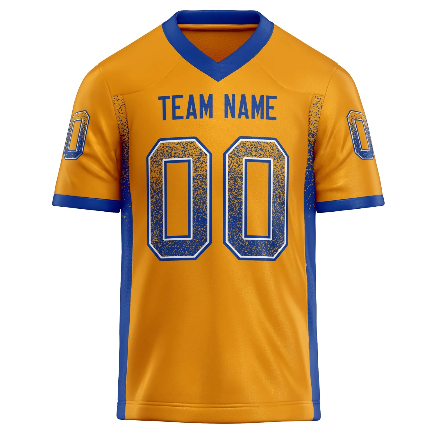 Custom Gold royal Solid Colour Football Jersey sold by Tailorly product image thumbnail 2