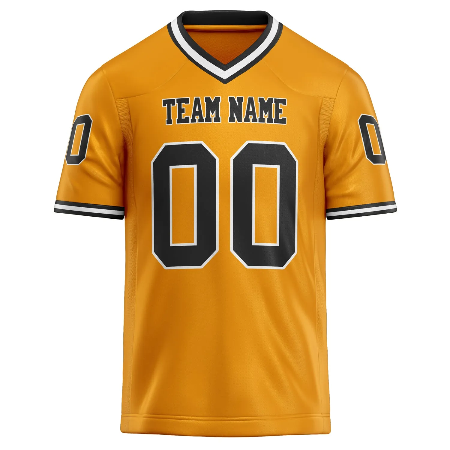 Custom Gold Black Solid Colour Football Jersey sold by Tailorly product image thumbnail 2