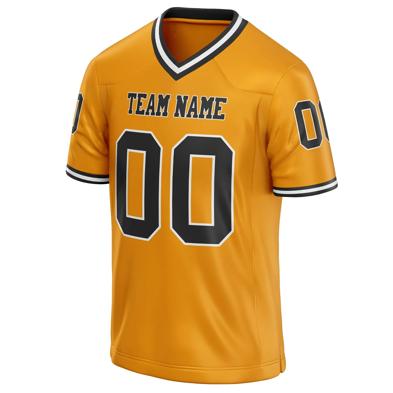 Custom Gold Black Solid Colour Football Jersey sold by Tailorly product image thumbnail 3