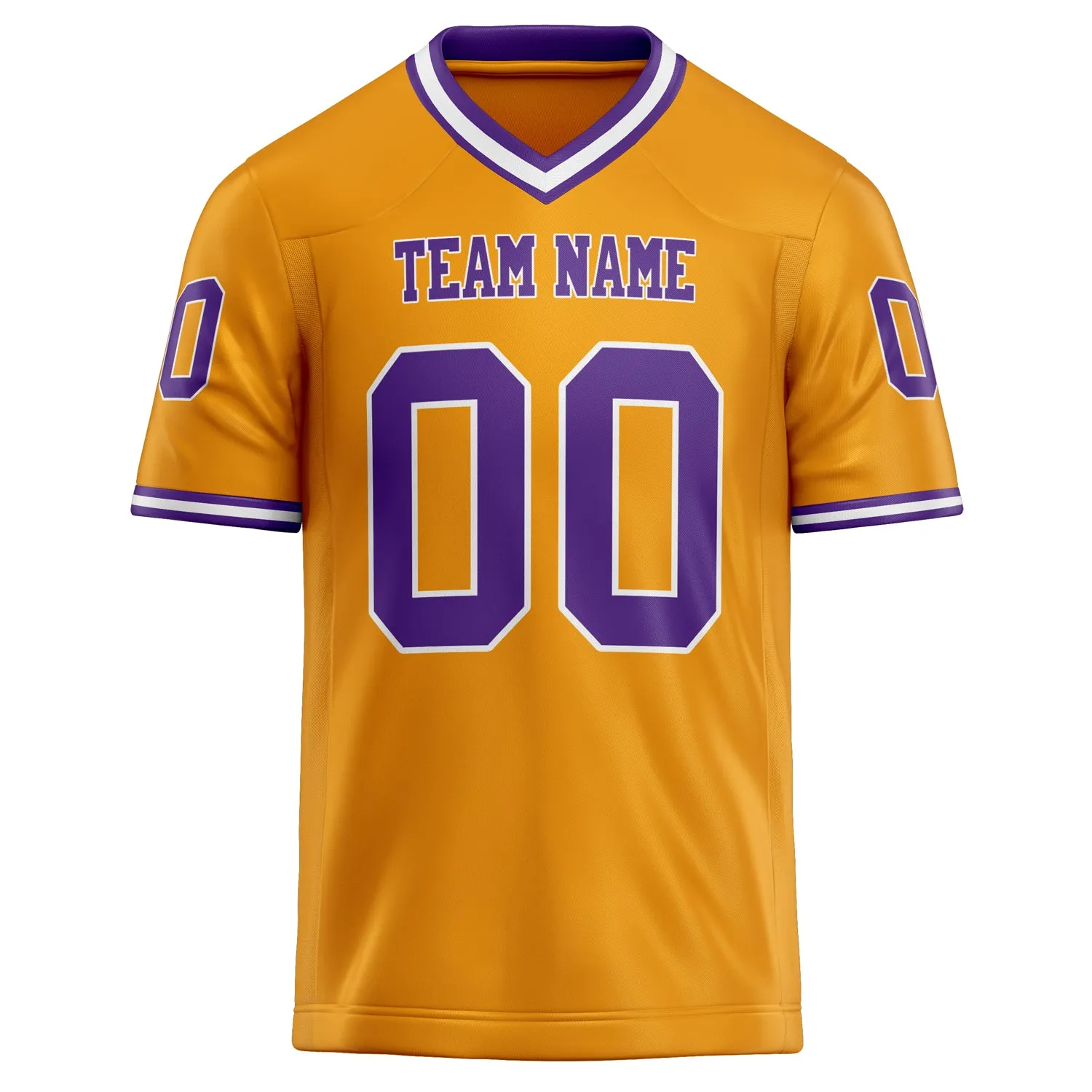 Custom Gold Purple Solid Colour Football Jersey sold by Tailorly product image thumbnail 2