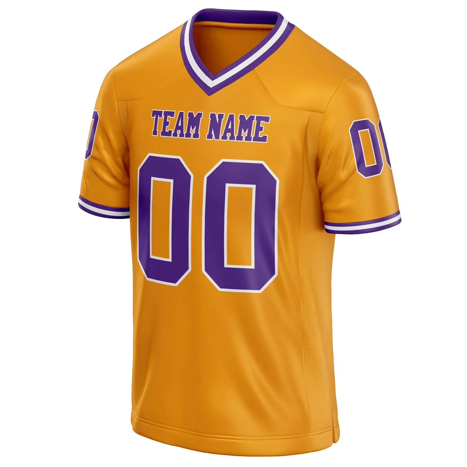 Custom Gold Purple Solid Colour Football Jersey sold by Tailorly product image thumbnail 3