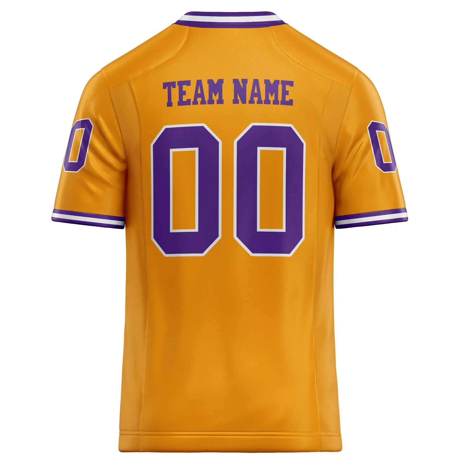 Custom Gold Purple Solid Colour Football Jersey sold by Tailorly product image thumbnail 4