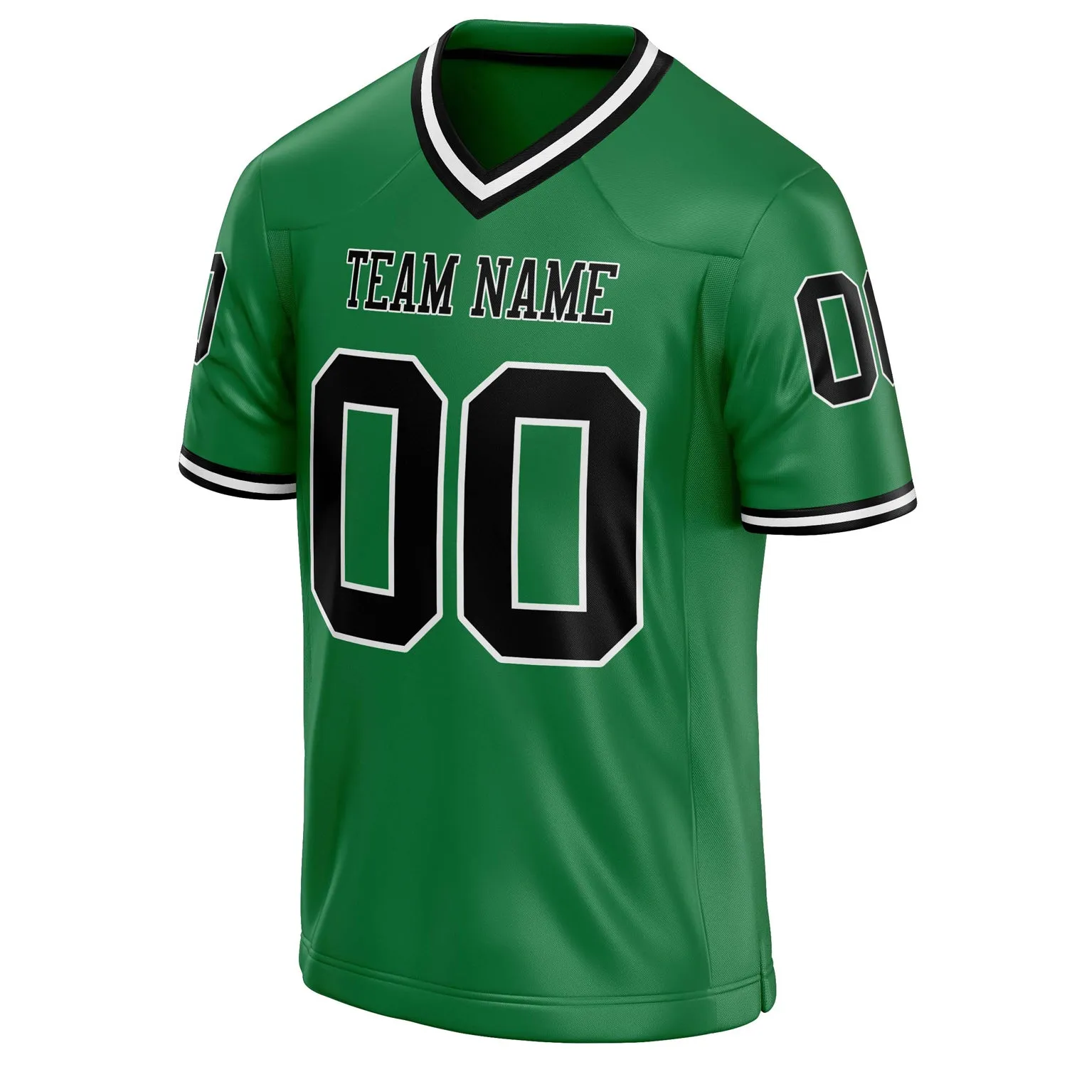 Custom Grass Green Black Solid Colour Football Jersey sold by Tailorly product image thumbnail 3