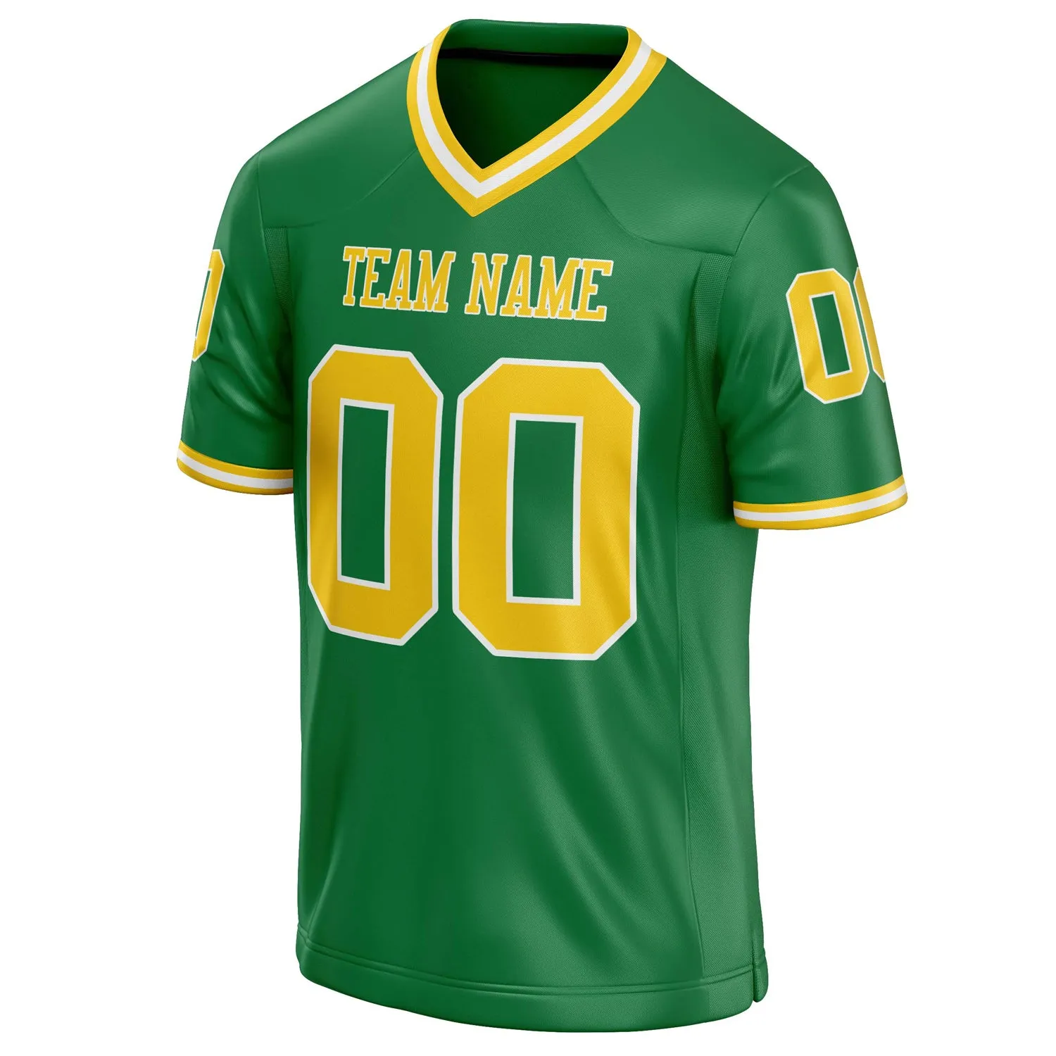 Custom Grass Green gold Solid Colour Football Jersey sold by Tailorly product image thumbnail 3