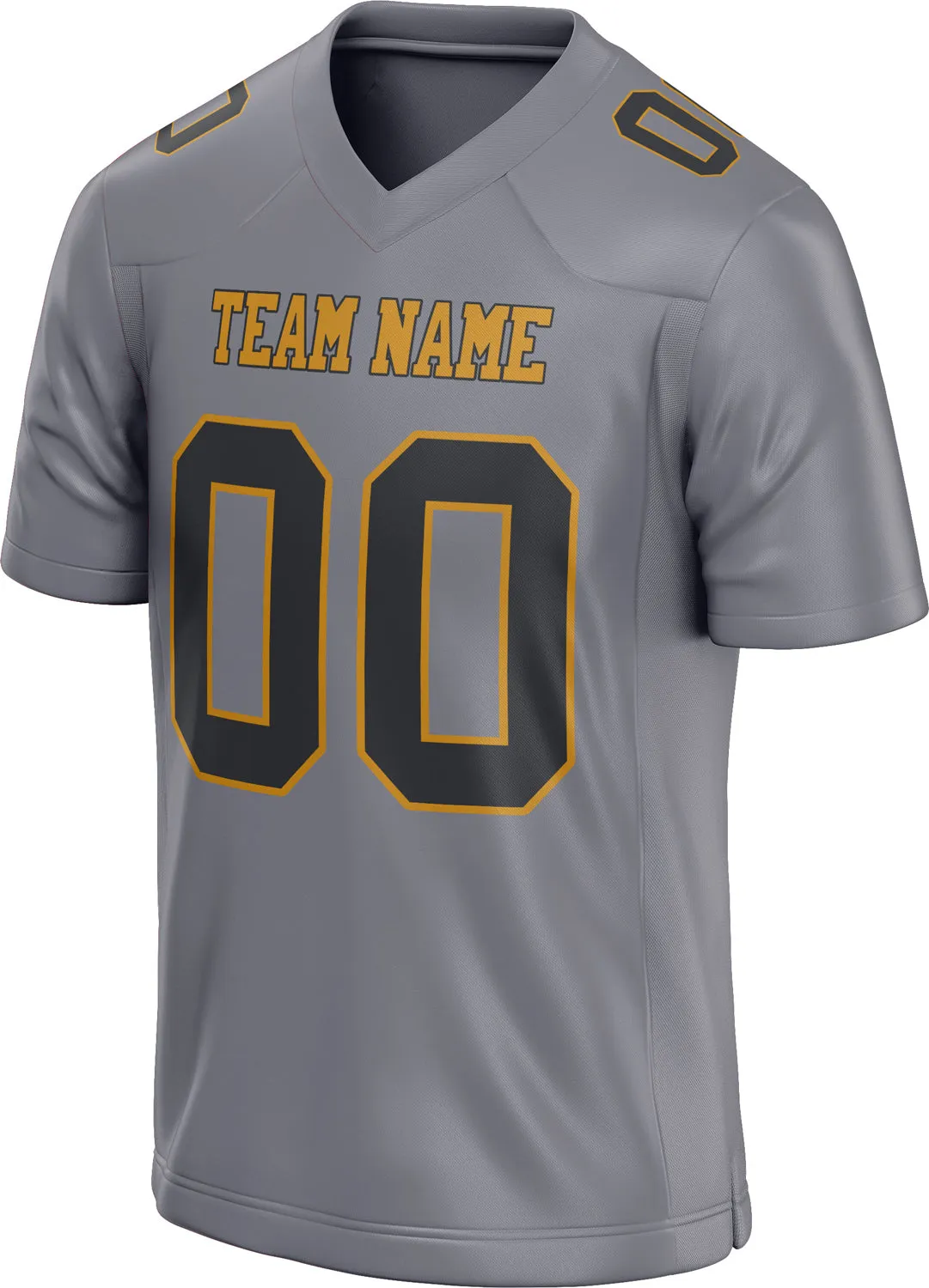 Custom Gray Black Solid Colour Football Jersey sold by Tailorly product image thumbnail 3