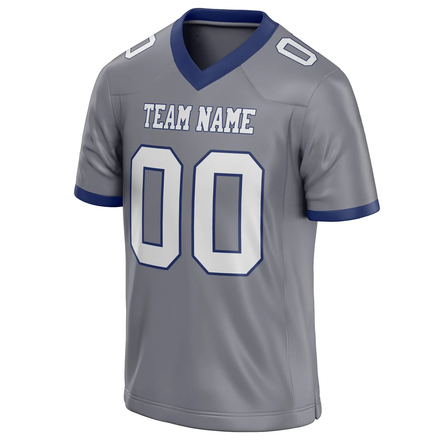 Custom Gray White Solid Colour Football Jersey sold by Tailorly product image thumbnail 3