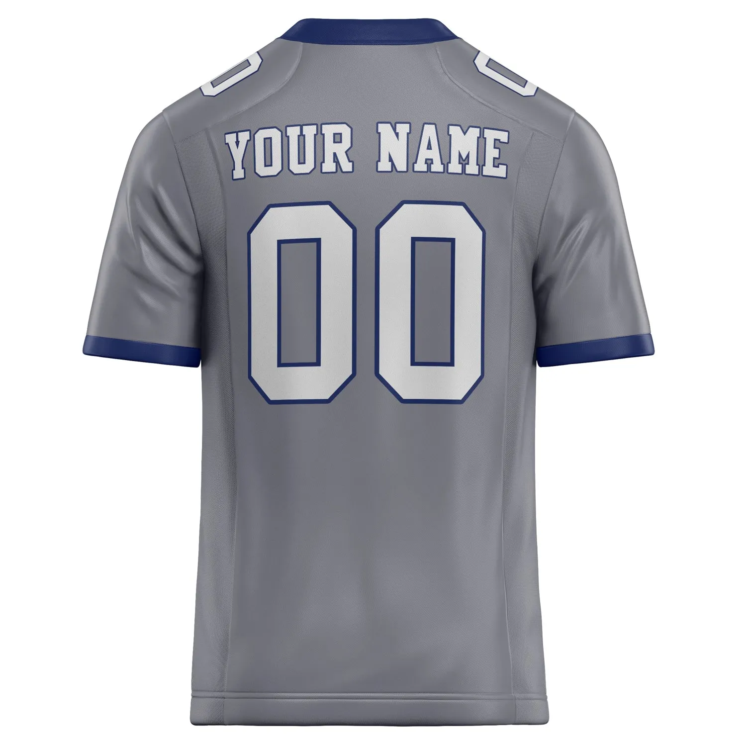 Custom Gray White Solid Colour Football Jersey sold by Tailorly product image thumbnail 4