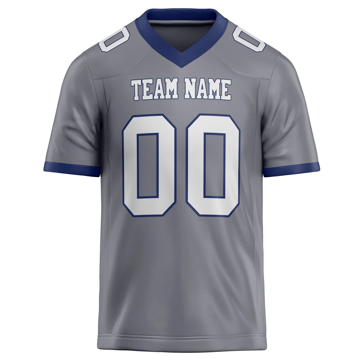 Custom Gray White Solid Colour Football Jersey sold by Tailorly product image thumbnail 2