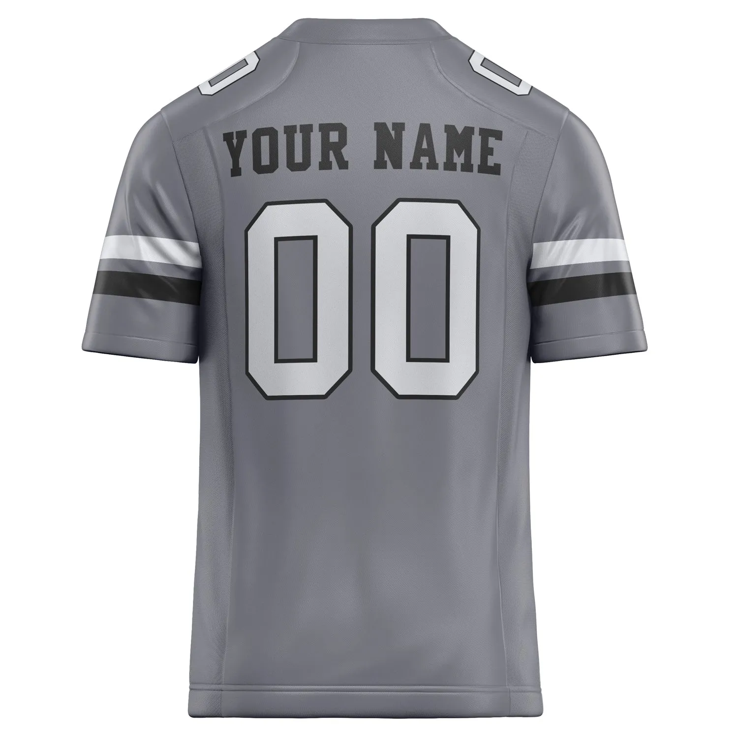 Custom Gray White Solid Colour Football Jersey sold by Tailorly product image thumbnail 4