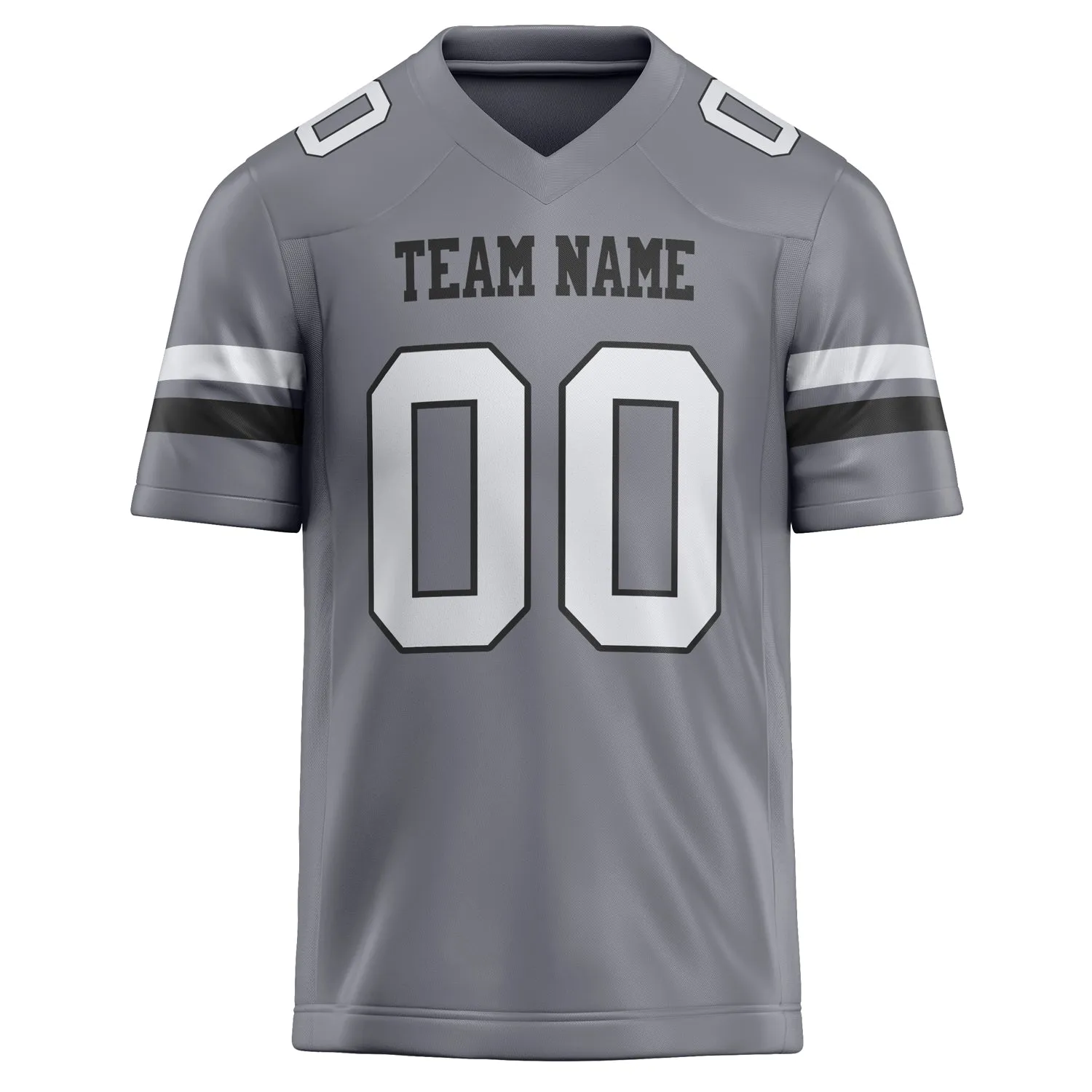 Custom Gray White Solid Colour Football Jersey sold by Tailorly product image thumbnail 2