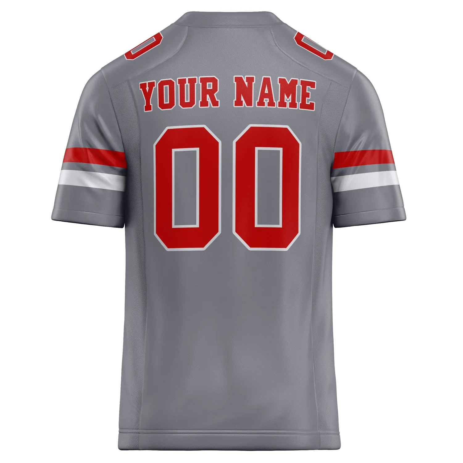 Custom Gray red Solid Colour Football Jersey sold by Tailorly product image thumbnail 4
