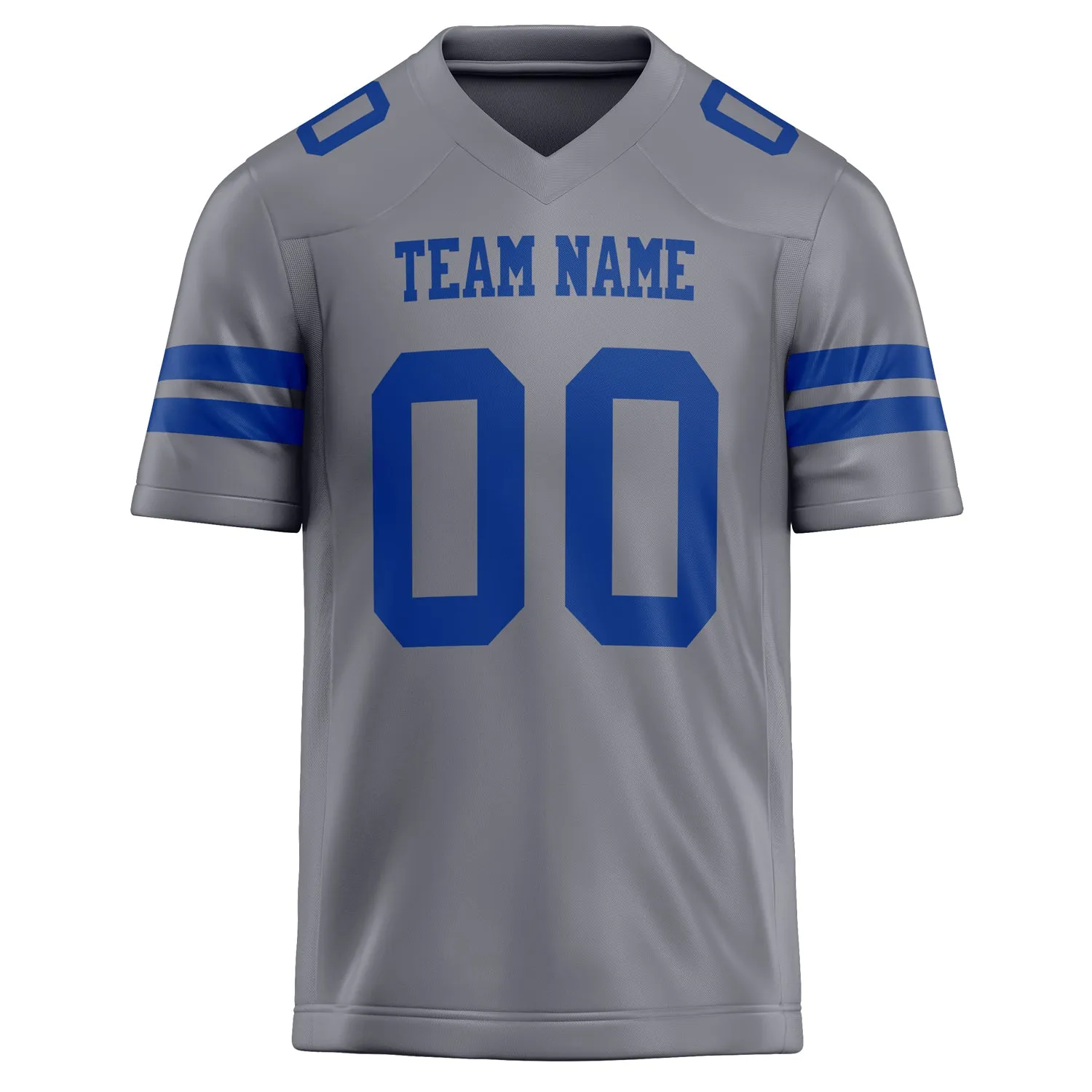 Custom Gray royal Solid Colour Football Jersey sold by Tailorly product image thumbnail 2