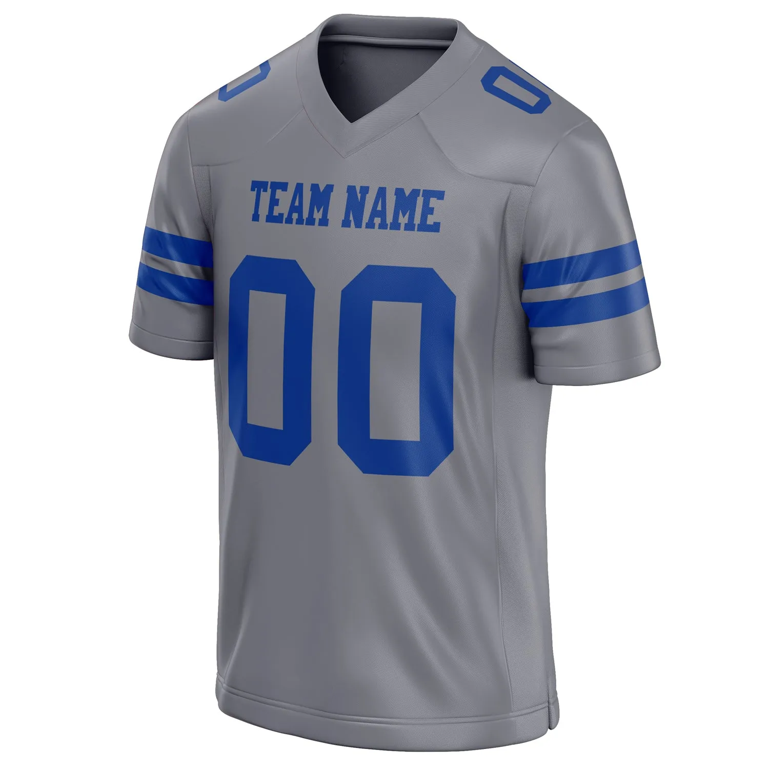 Custom Gray royal Solid Colour Football Jersey sold by Tailorly product image thumbnail 3