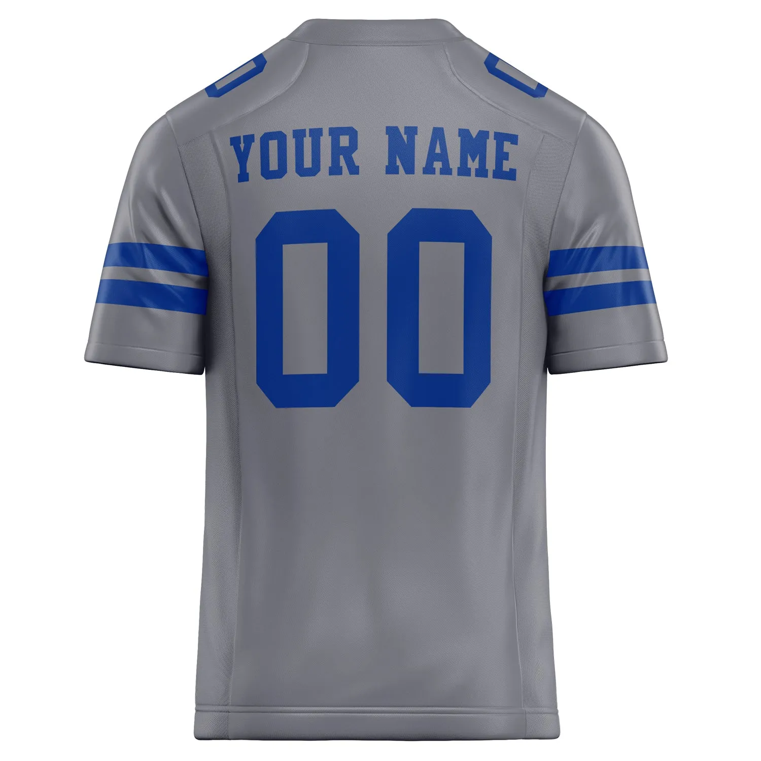 Custom Gray royal Solid Colour Football Jersey sold by Tailorly product image thumbnail 4