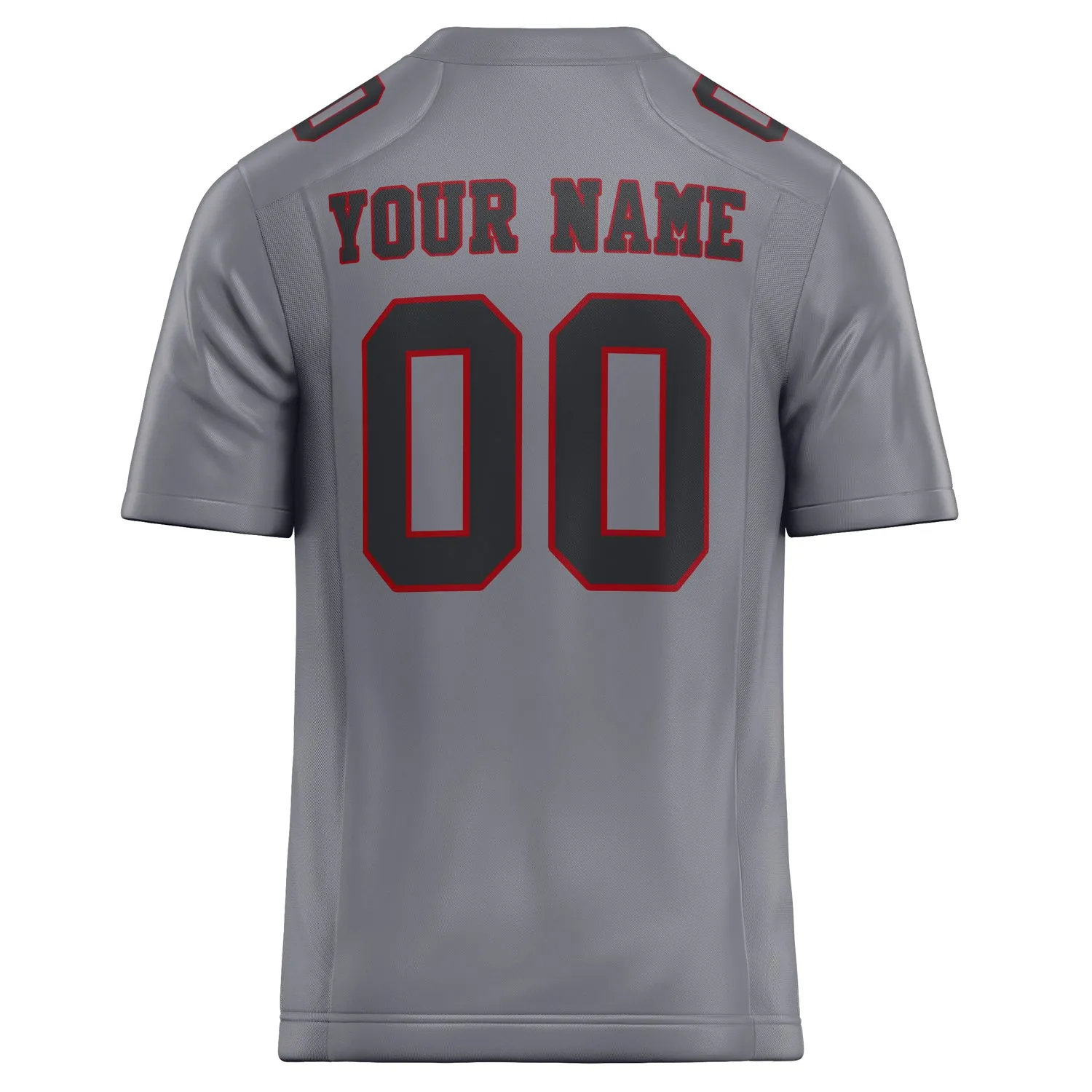 Custom Gray Black Solid Colour Football Jersey sold by Tailorly product image thumbnail 4