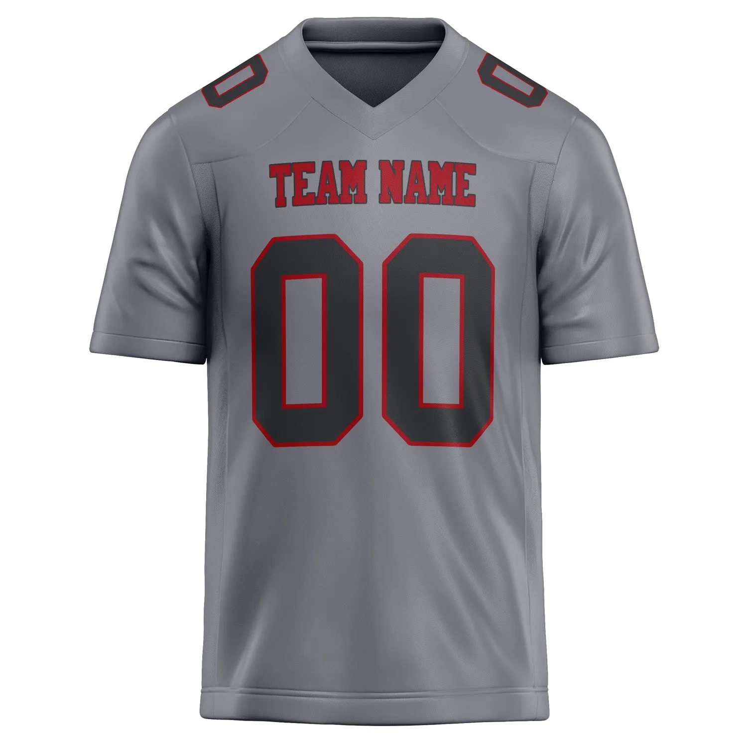 Custom Gray Black Solid Colour Football Jersey sold by Tailorly product image thumbnail 2