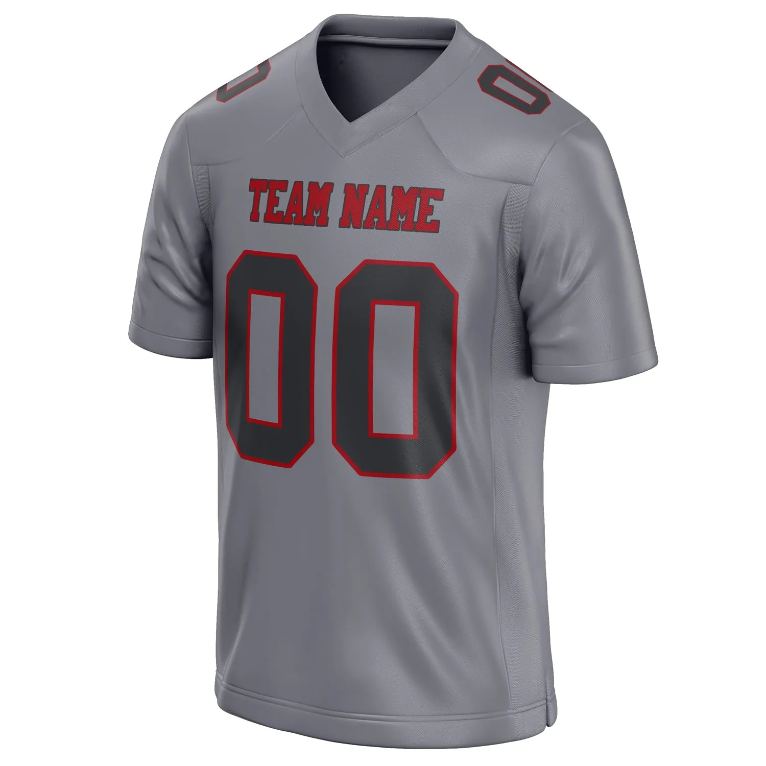 Custom Gray Black Solid Colour Football Jersey sold by Tailorly product image thumbnail 3