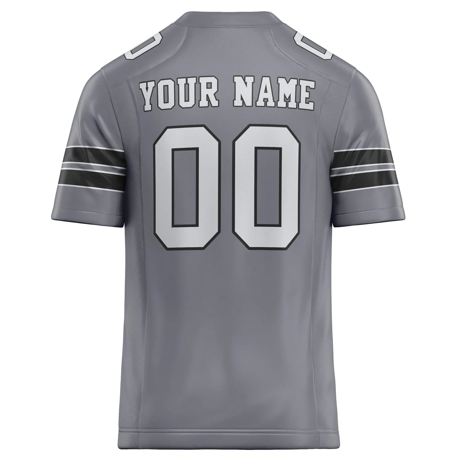 Custom Gray White Solid Colour Football Jersey sold by Tailorly product image thumbnail 4