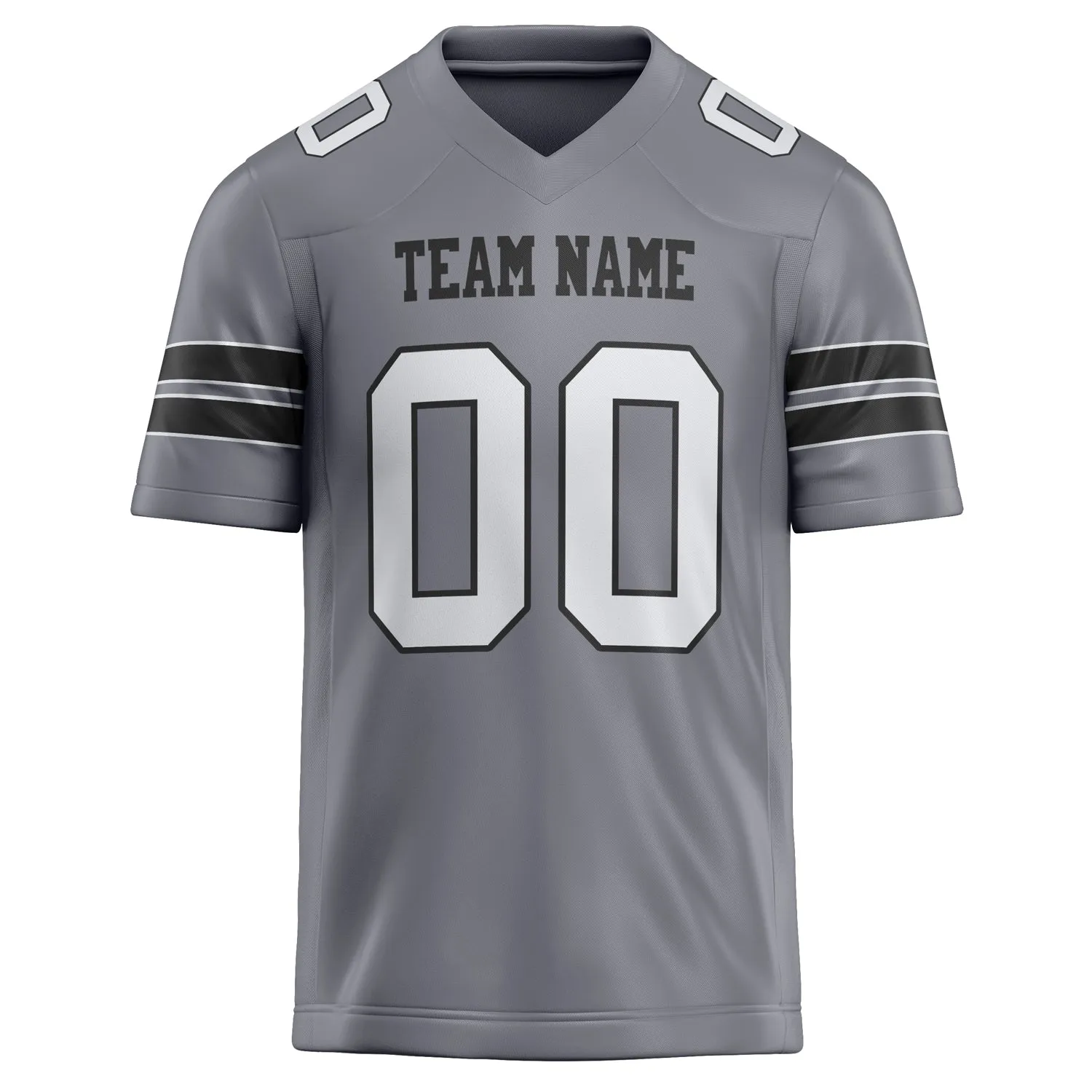 Custom Gray White Solid Colour Football Jersey sold by Tailorly product image thumbnail 2