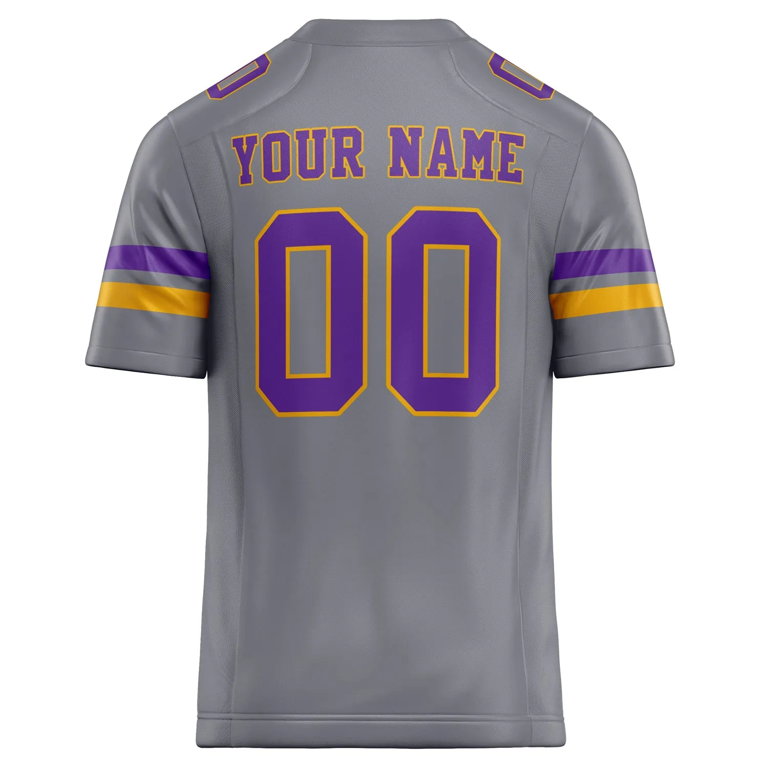 Custom Gray Purple Solid Colour Football Jersey sold by Tailorly product image thumbnail 4