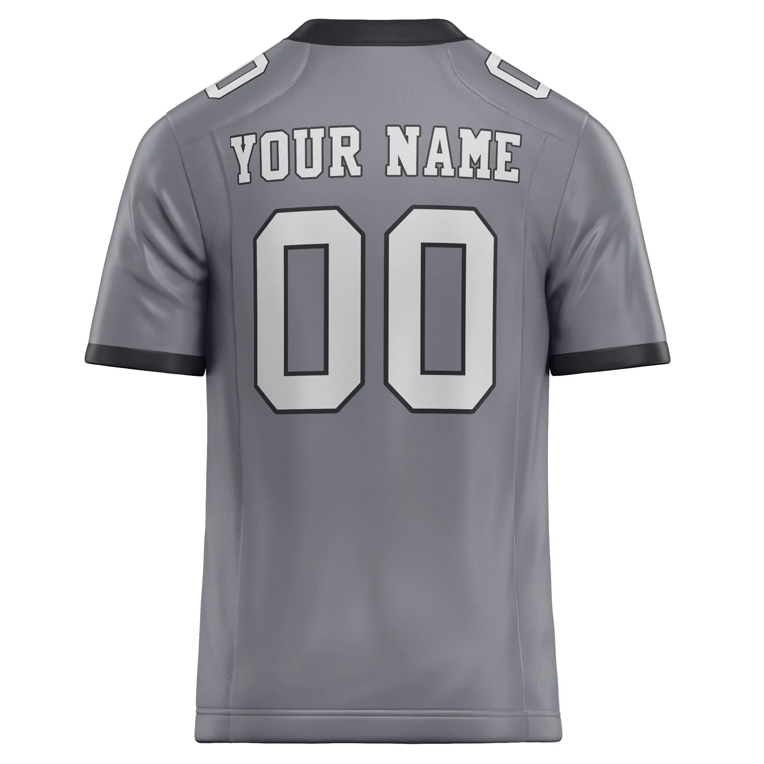Custom Gray White Solid Colour Football Jersey sold by Tailorly product image thumbnail 4