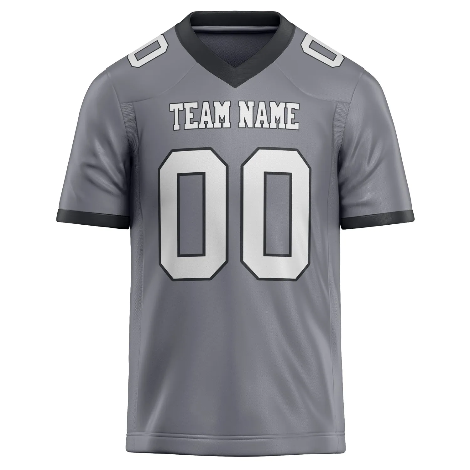 Custom Gray White Solid Colour Football Jersey sold by Tailorly product image thumbnail 2