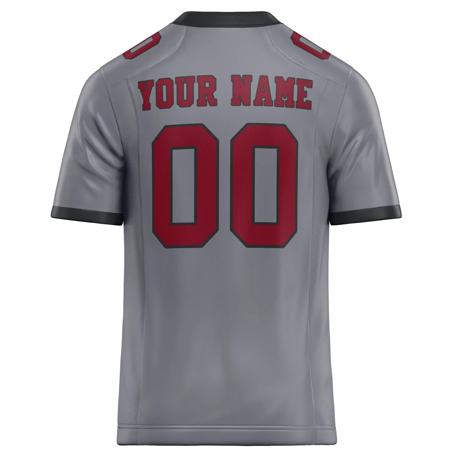 Custom Gray red Solid Colour Football Jersey sold by Tailorly product image thumbnail 4
