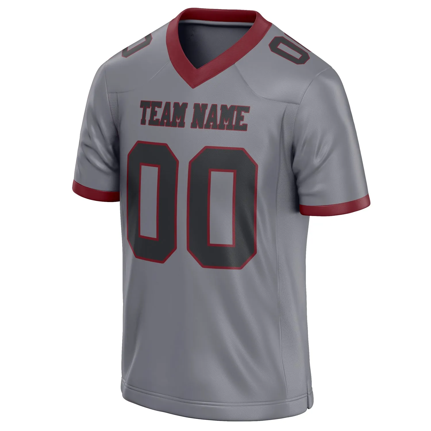 Custom Gray Black Solid Colour Football Jersey sold by Tailorly product image thumbnail 3