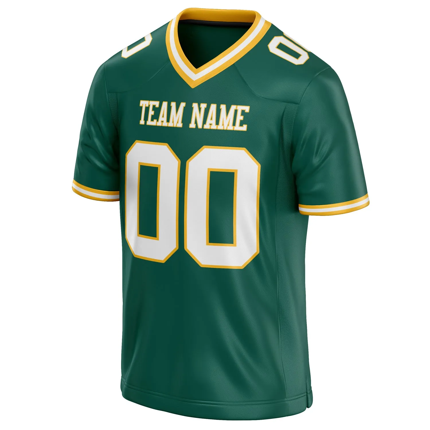 Custom Kelly Green White Solid Colour Football Jersey sold by Tailorly product image thumbnail 3