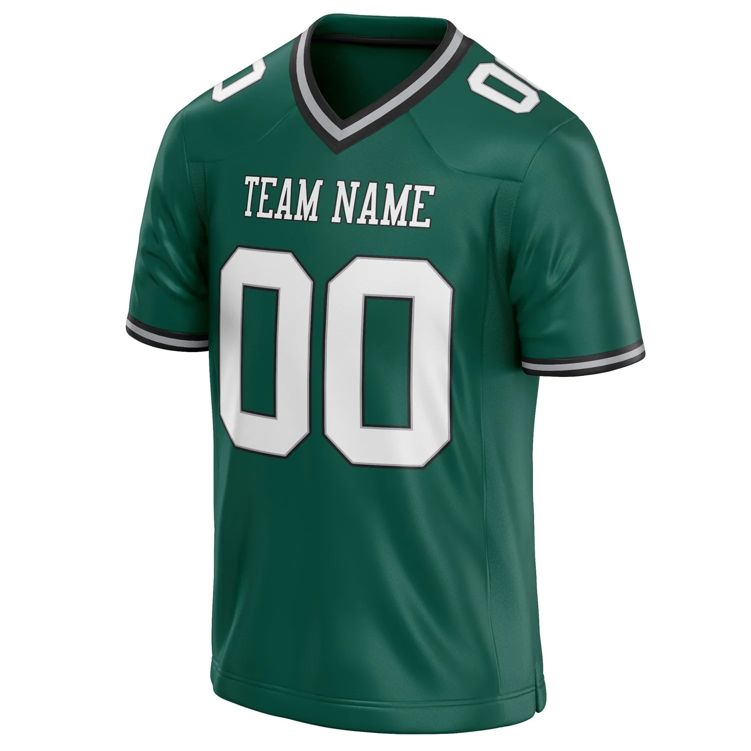 Custom Kelly Green White Solid Colour Football Jersey sold by Tailorly product image thumbnail 3