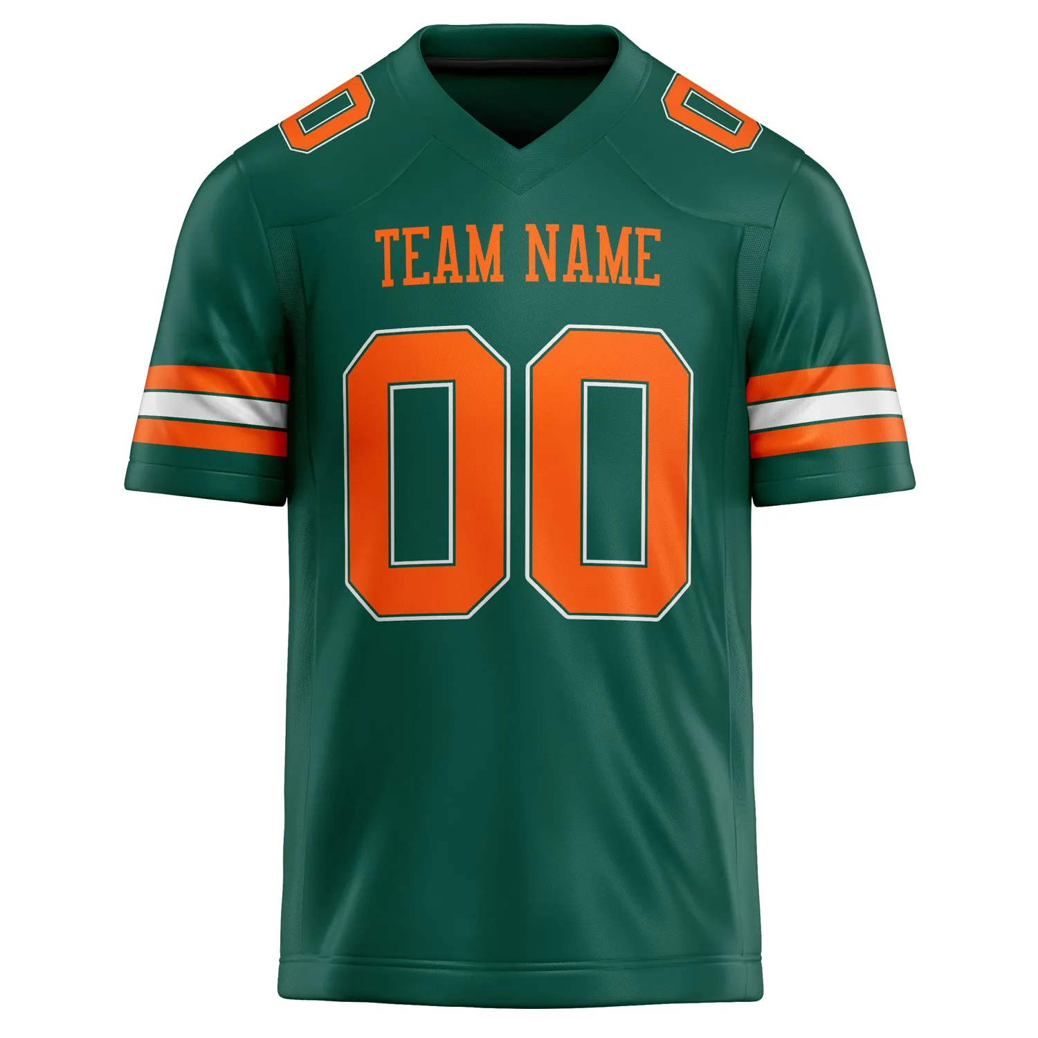 Custom Kelly Green orange Solid Colour Football Jersey sold by Tailorly product image thumbnail 2