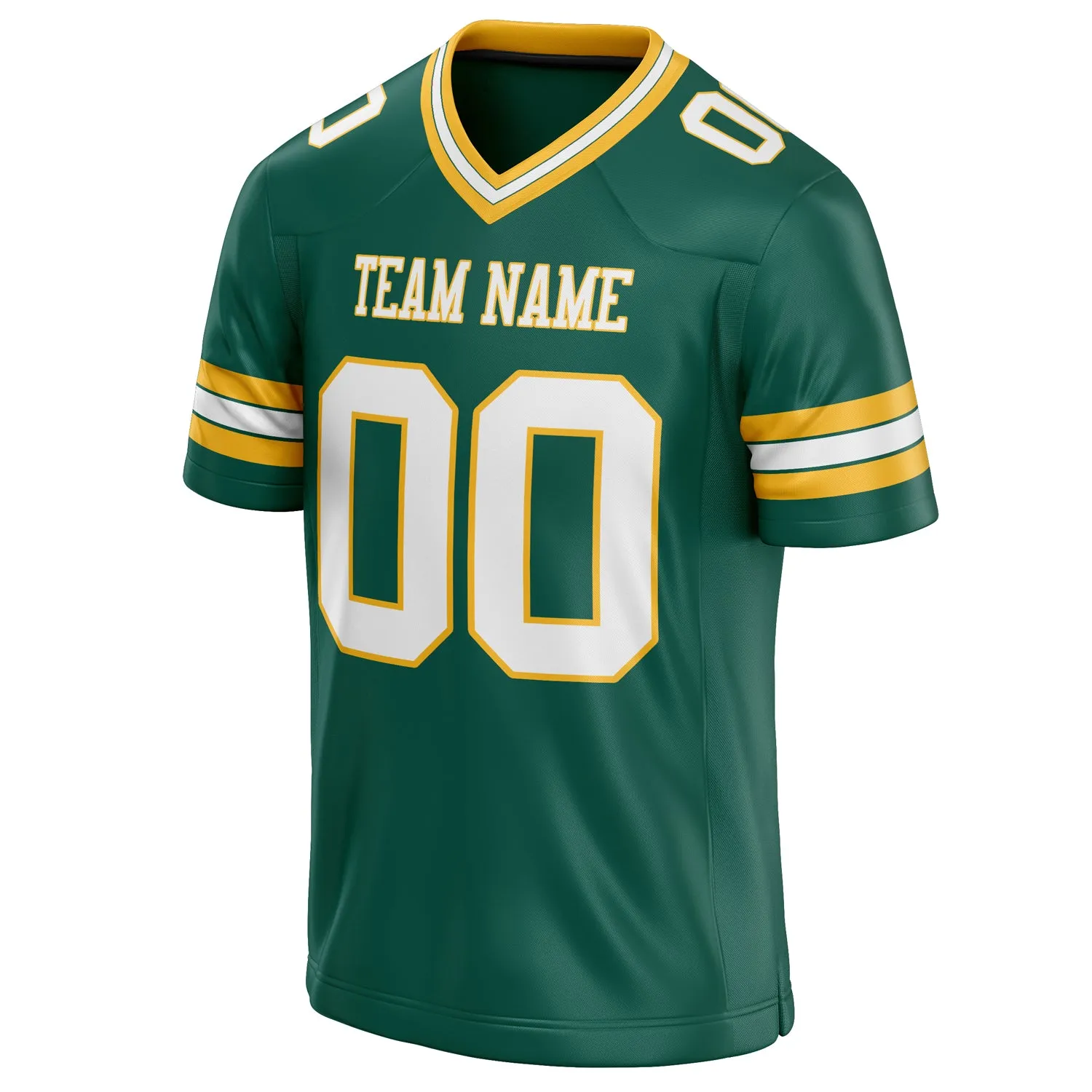 Custom Kelly Green White Solid Colour Football Jersey sold by Tailorly product image thumbnail 3