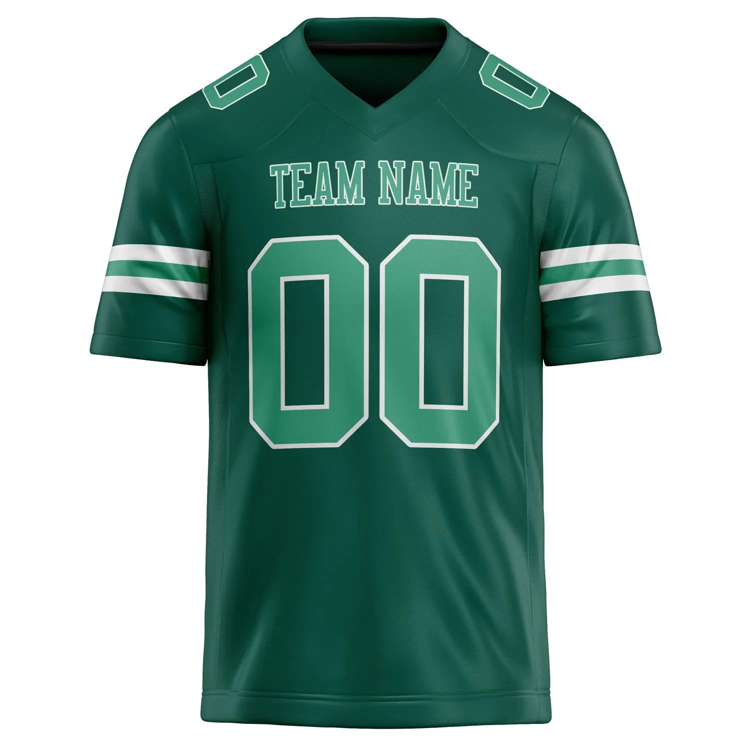 Custom Kelly Green teal Solid Colour Football Jersey sold by Tailorly product image thumbnail 2