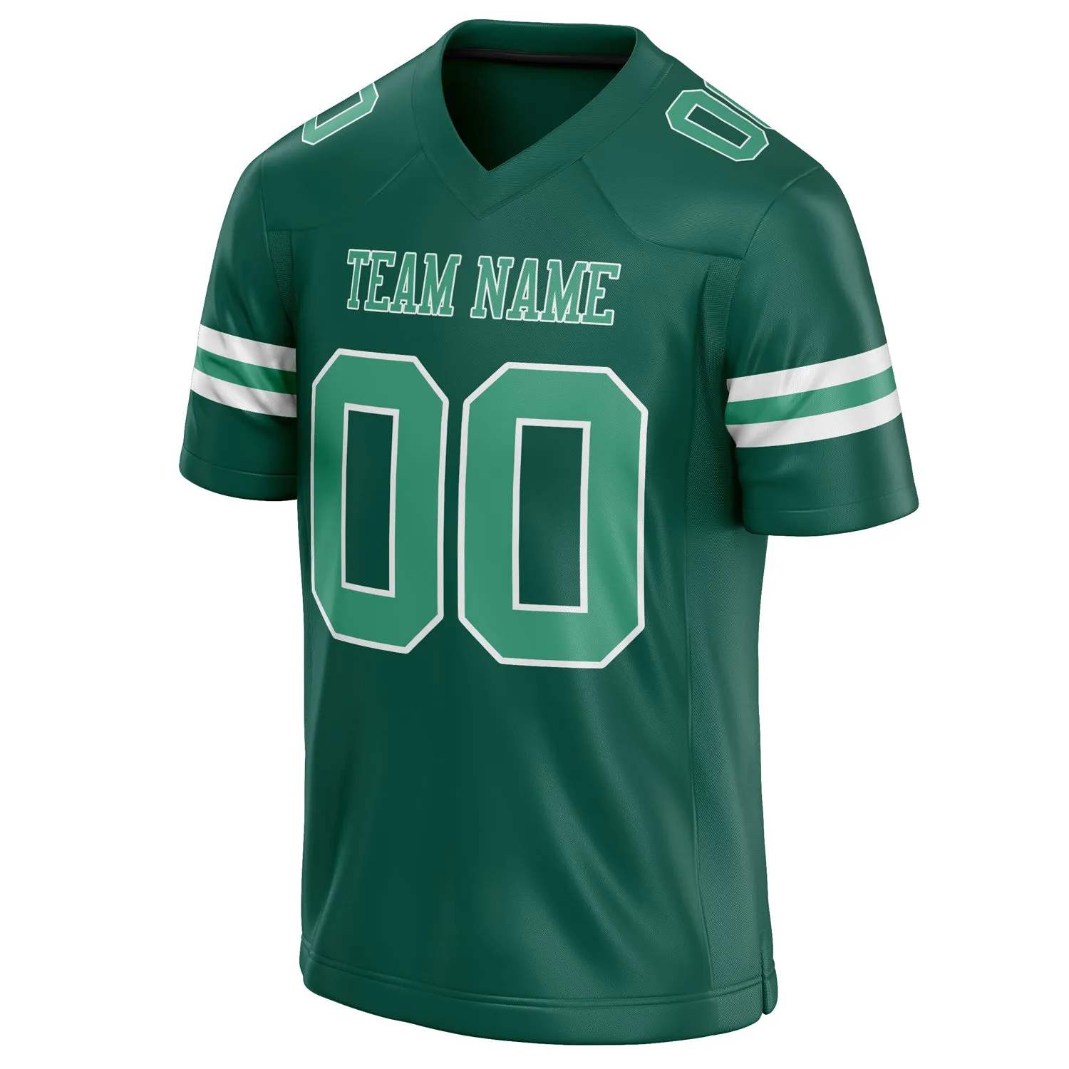Custom Kelly Green teal Solid Colour Football Jersey sold by Tailorly product image thumbnail 3