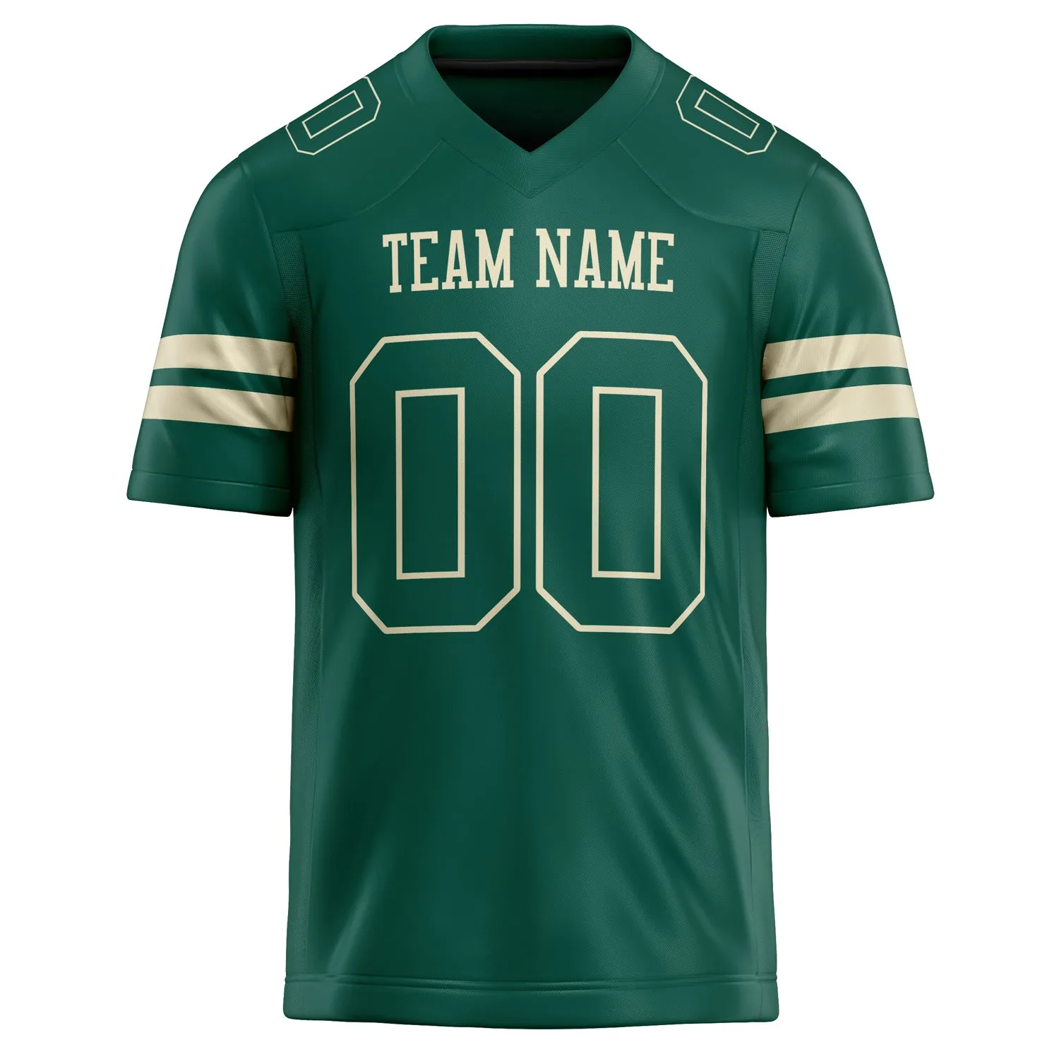 Custom Kelly Green cream Solid Colour Football Jersey sold by Tailorly product image thumbnail 2
