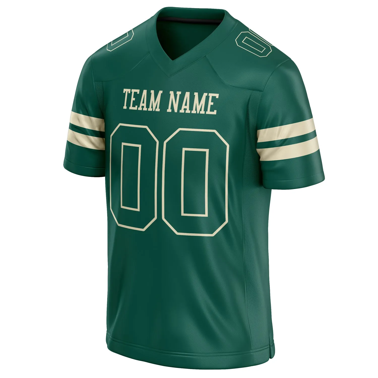 Custom Kelly Green cream Solid Colour Football Jersey sold by Tailorly product image thumbnail 3