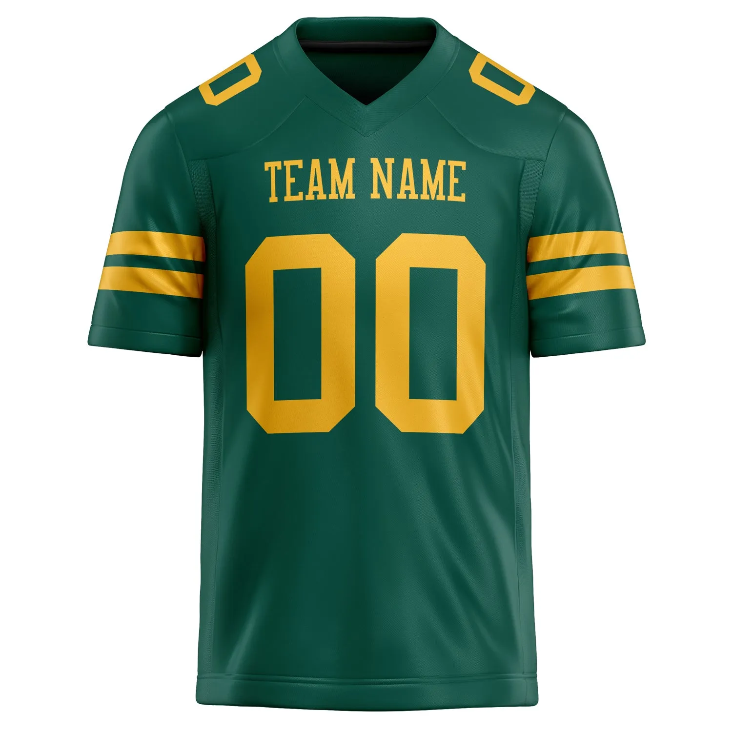 Custom Kelly Green gold Solid Colour Football Jersey sold by Tailorly product image thumbnail 2