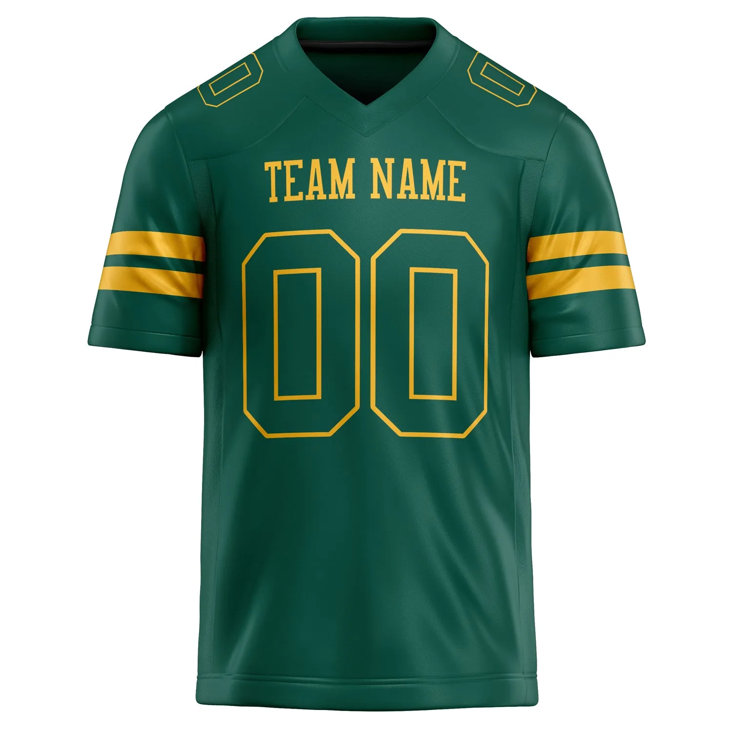 Custom Kelly Green gold Solid Colour Football Jersey sold by Tailorly product image thumbnail 2